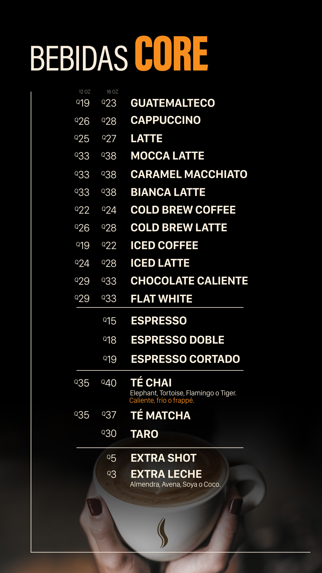 Bebidas Core